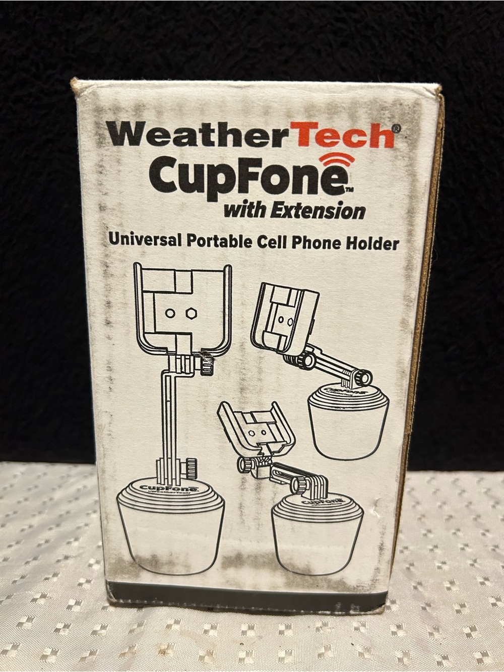 WeatherTech CupFone with Extension Universal Portable Cell Phone Holder BLACK